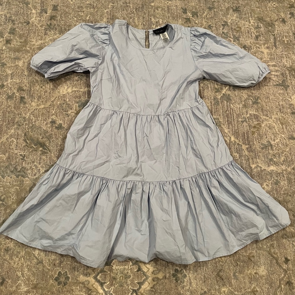 Blue tiered dress